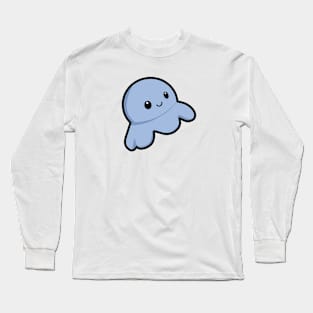 Light Blue Octopus Long Sleeve T-Shirt